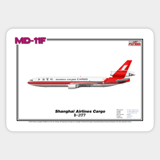 McDonnell Douglas MD-11F - Shanghai Airlines Cargo (Art Print) Sticker